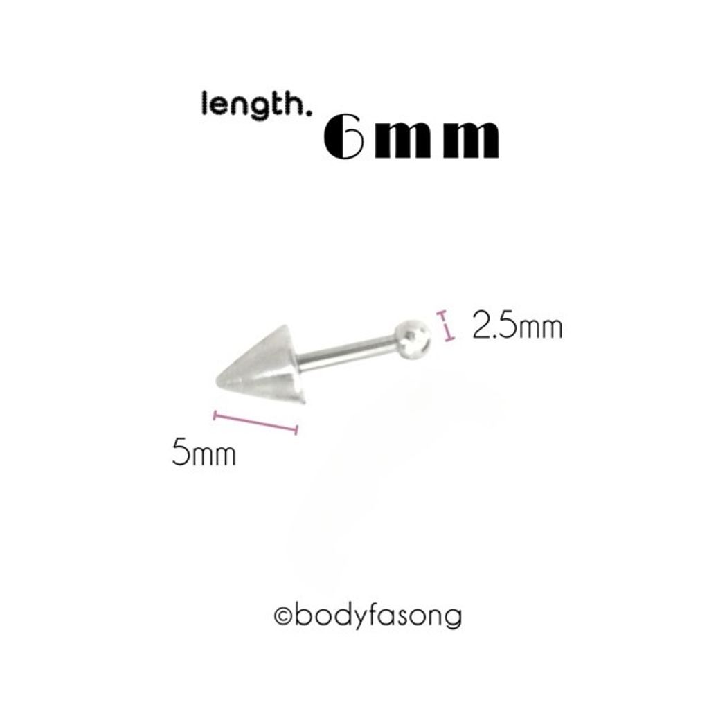 16G錐形耳針_長6mmx錐5
