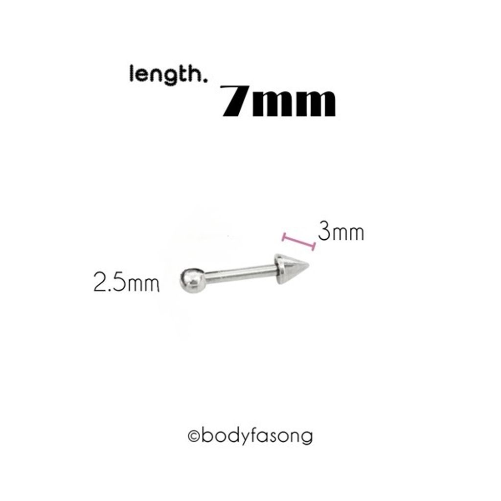16G錐形耳針_長7mmx錐3