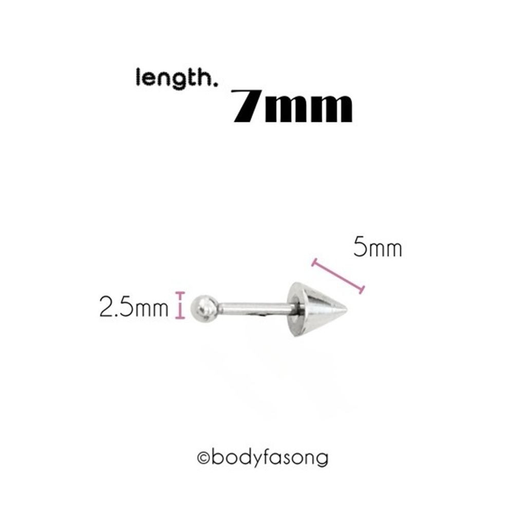16G錐形耳針_長7mmx錐5