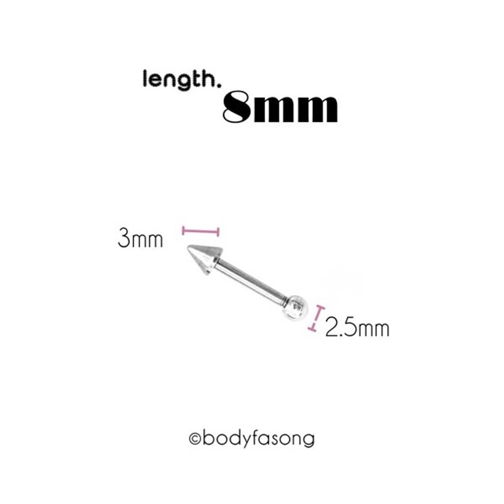 16G錐形耳針_長8mmx錐3