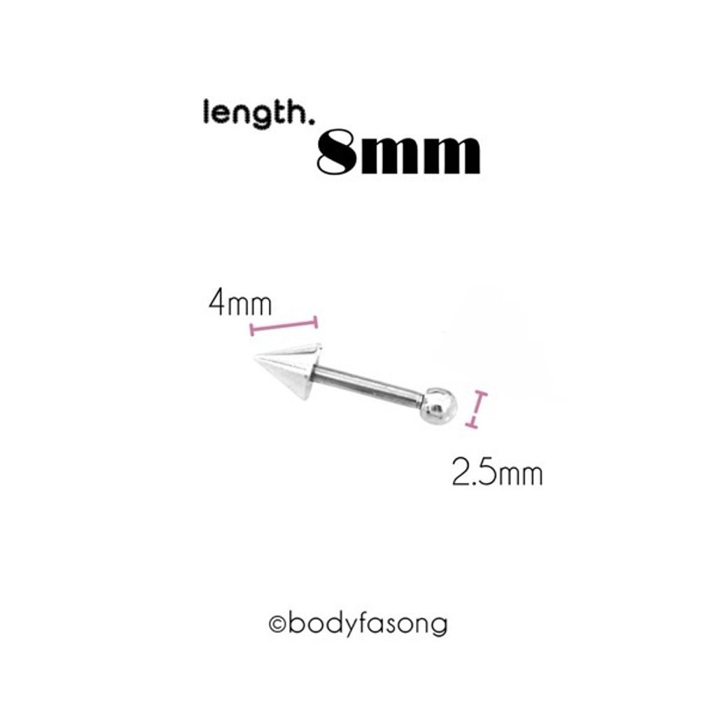 16G錐形耳針_長8mmx錐4