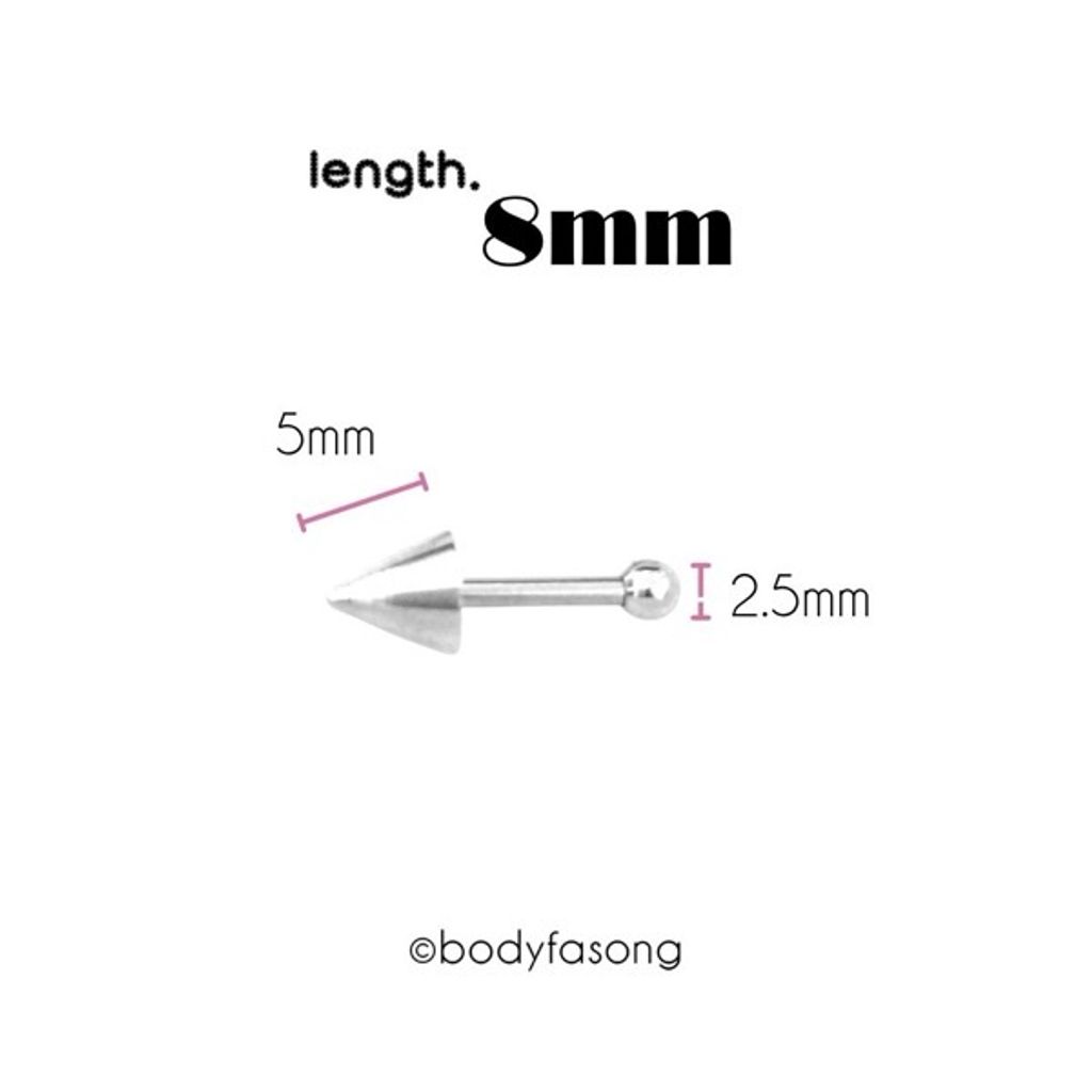 16G錐形耳針_長8mmx錐5