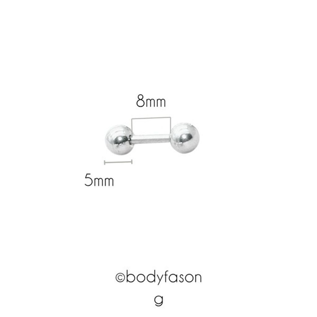16G鋼珠款 養耳棒 眉釘 唇釘_長8mm鋼珠3mm5
