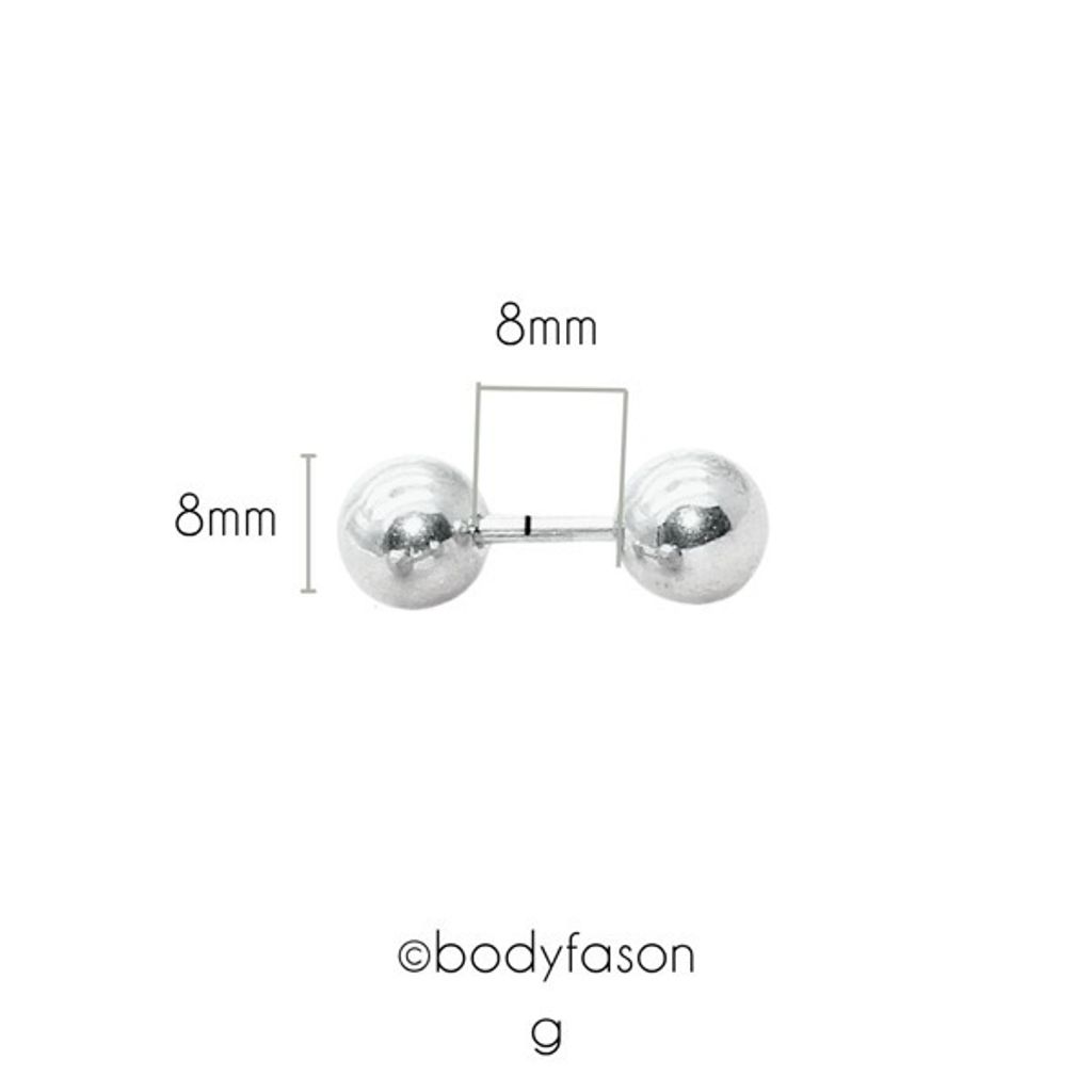 16G鋼珠款 養耳棒 眉釘 唇釘_長8mm鋼珠8mm