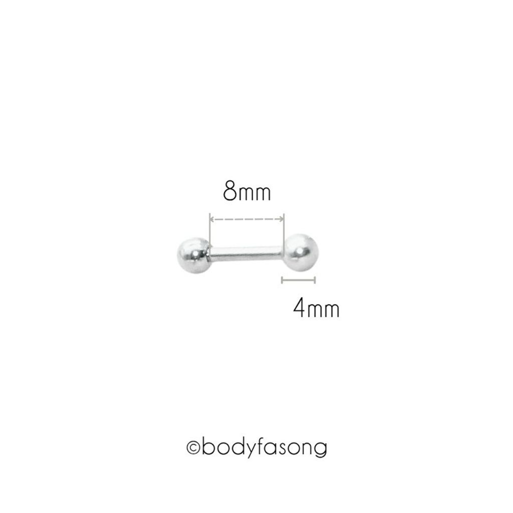 16G鋼珠款 養耳棒 眉釘 唇釘_長8mm鋼珠4mm