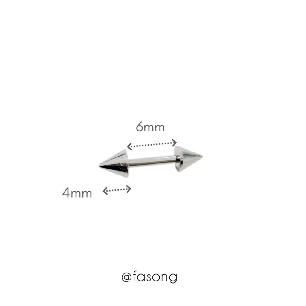 16G錐形耳軟骨釘6mmx4