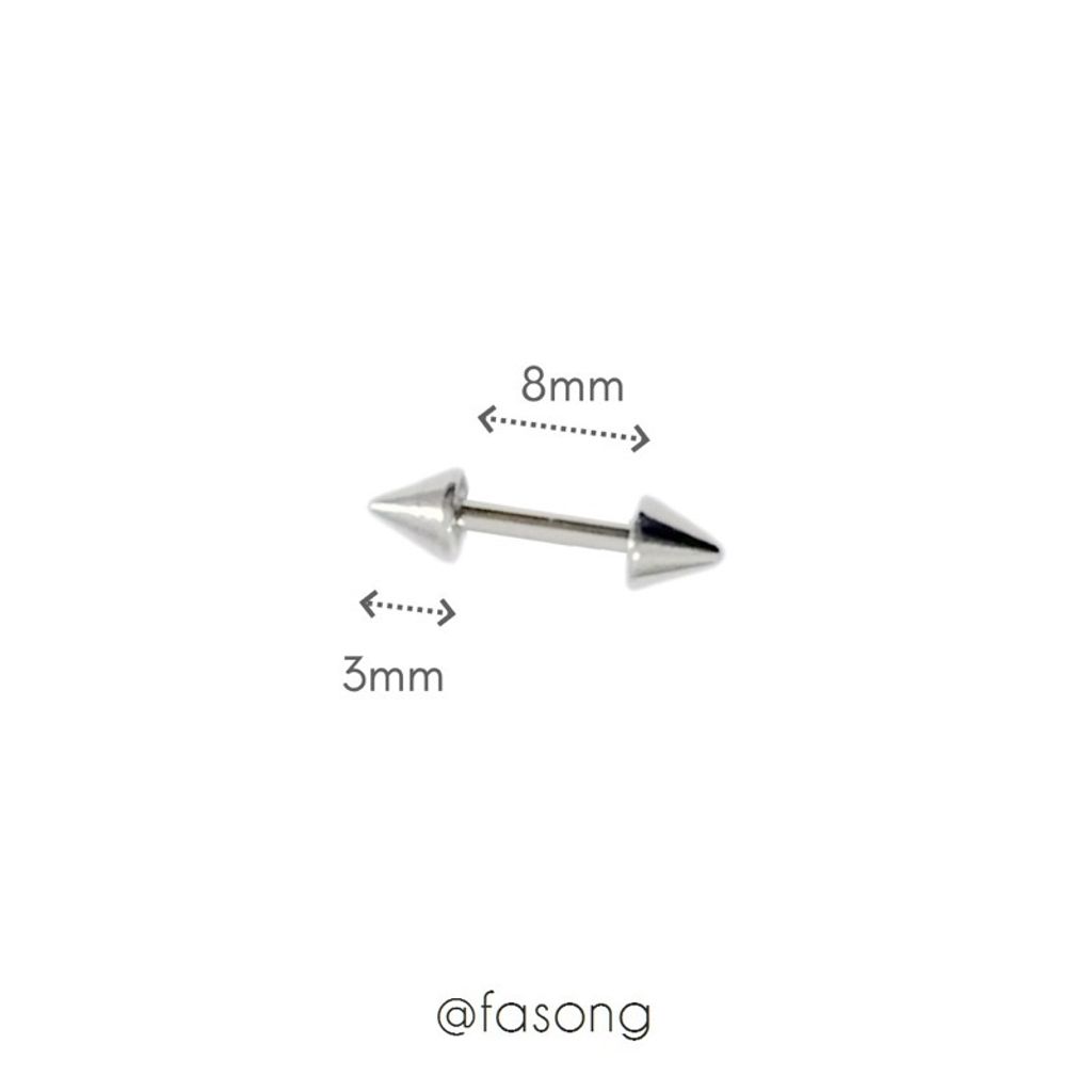 16G錐形耳軟骨釘8mmx3