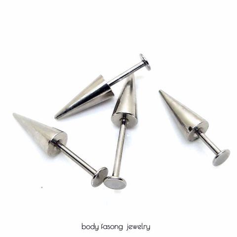 16G醫療鋼 Labret 長錐款 唇環 耳環