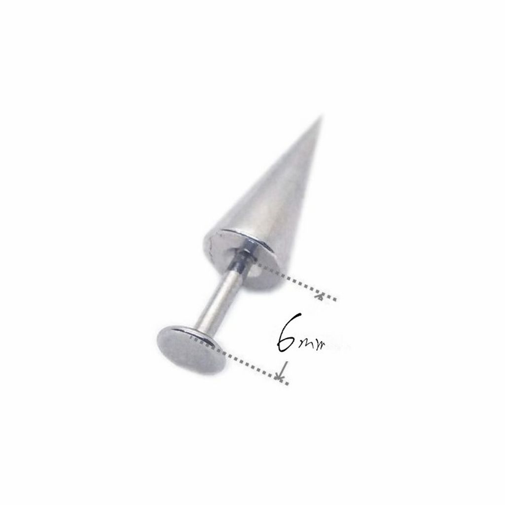 16G醫療鋼 Labret 長錐款 唇環 耳環 長6mm