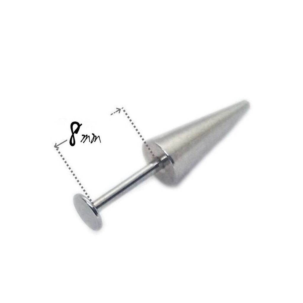 16G醫療鋼 Labret 長錐款 唇環 耳環 8mm