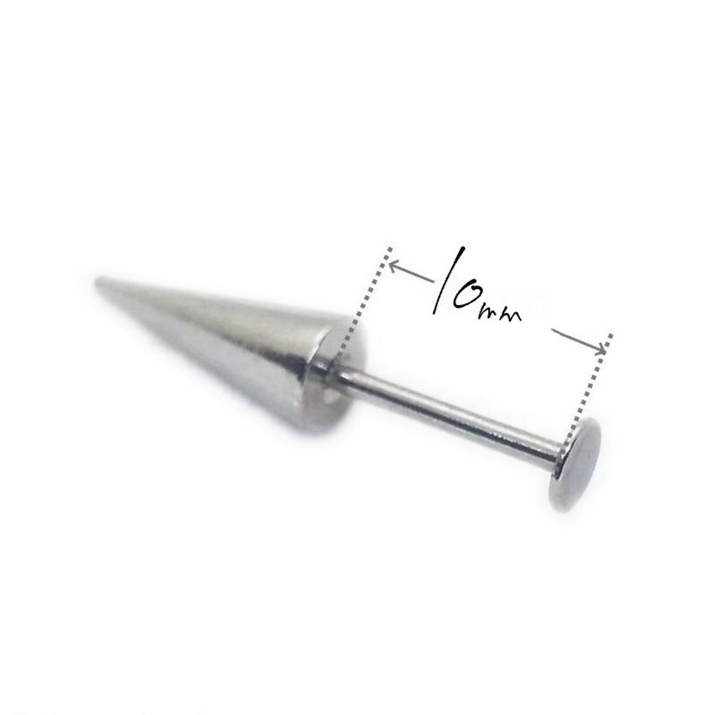 16G醫療鋼 Labret 長錐款 唇環 耳環 10mm