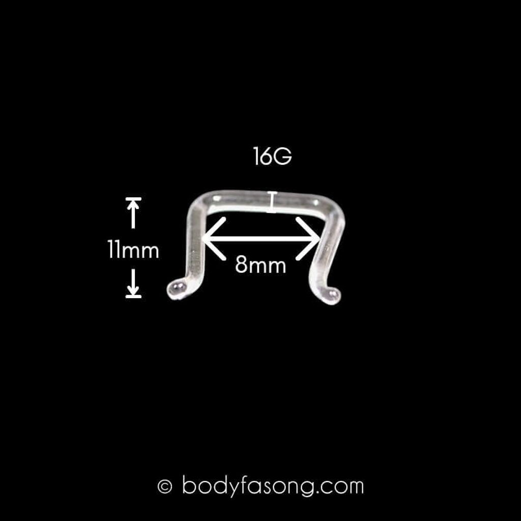 16G 玻璃鼻中膈釘 內徑8mm