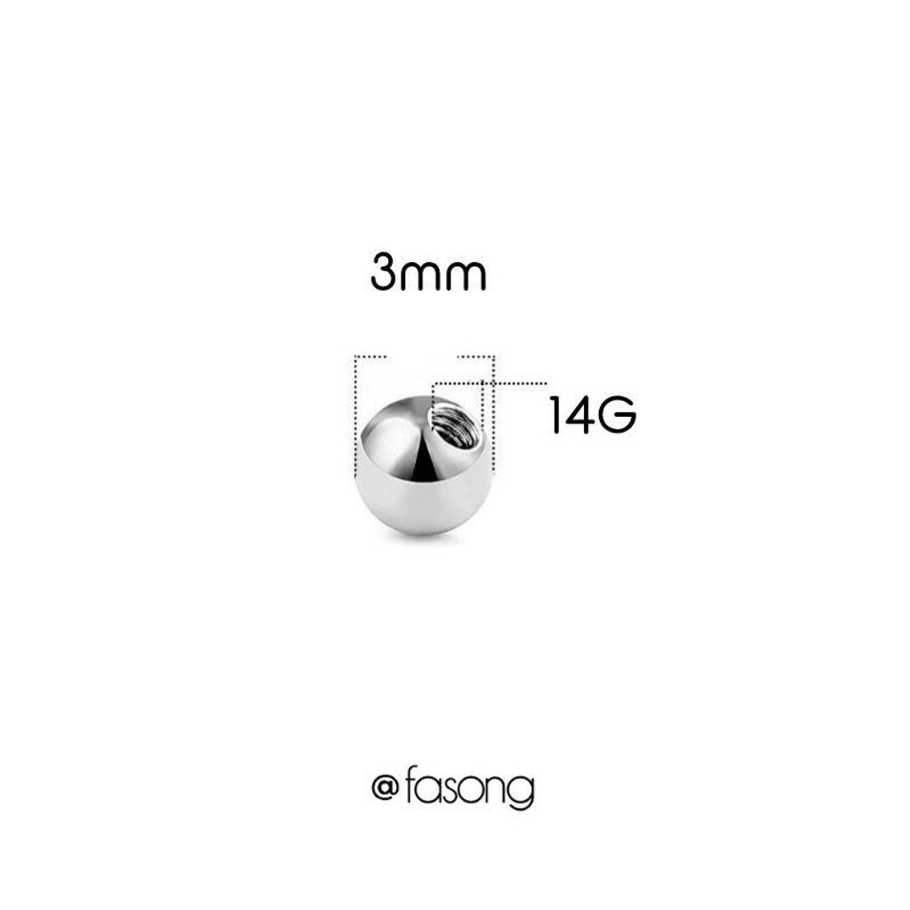 14G 醫療鋼鋼珠 直徑3mm