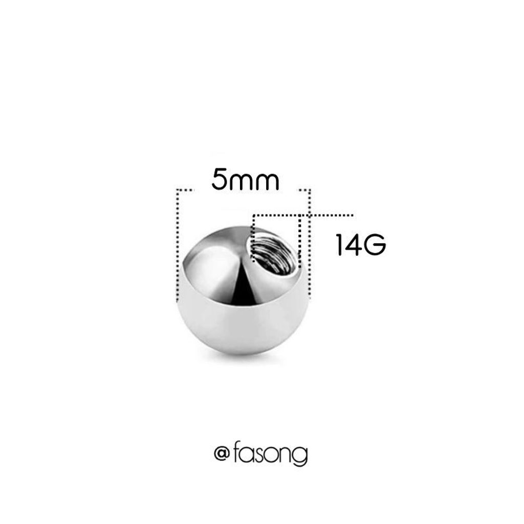 14G 醫療鋼鋼珠 直徑5mm