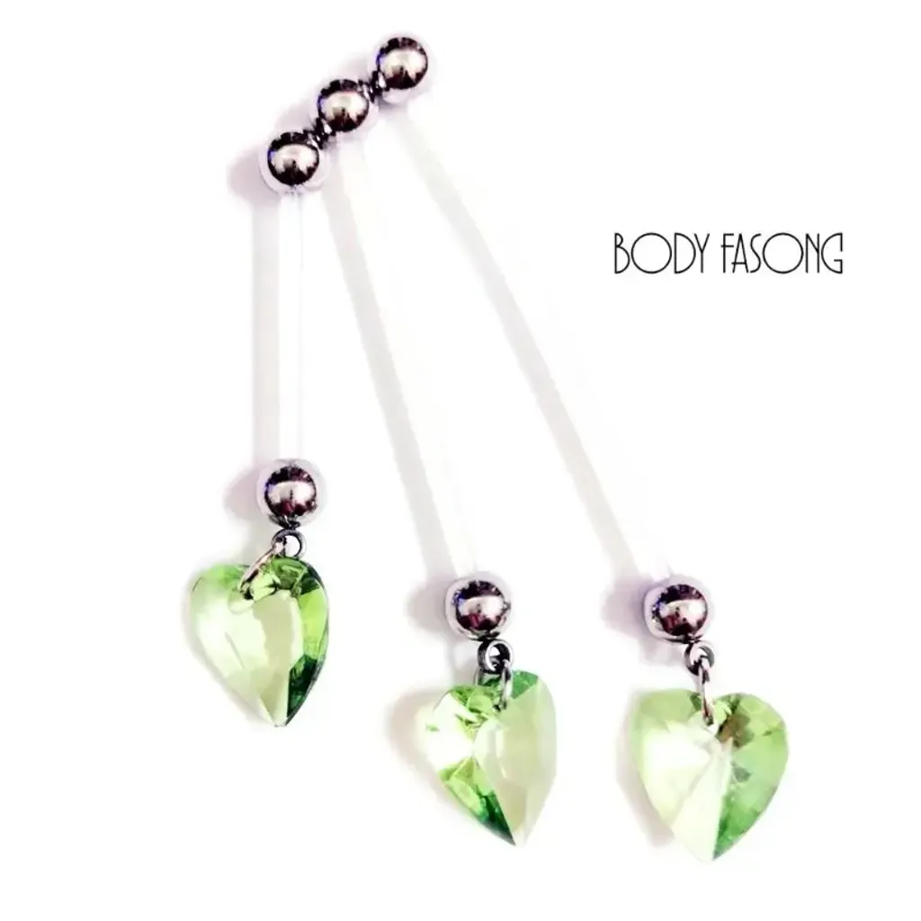 懷孕肚臍環 蘋心，尺寸展示
