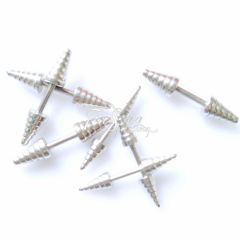 軟骨 鼻樑環 眉環 唇環-16G螺旋錐