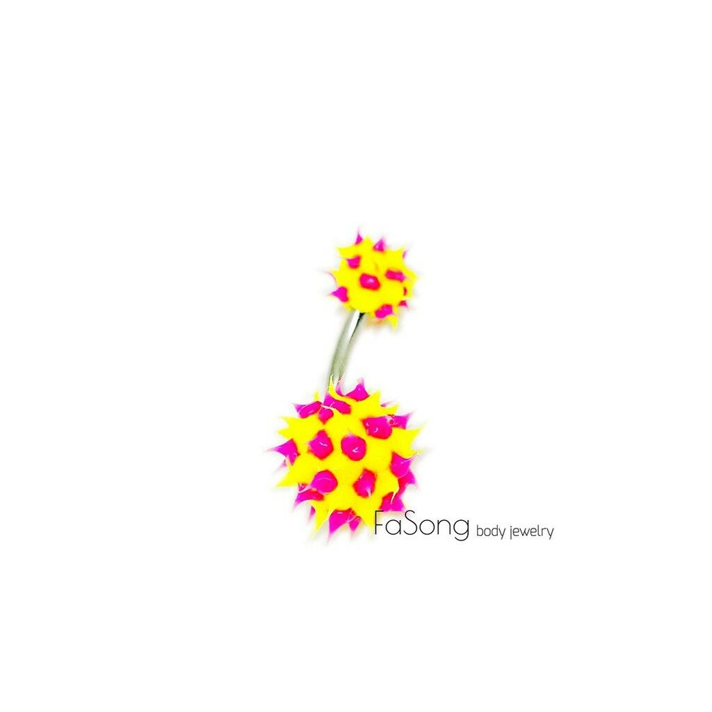 彩色小球 肚臍環