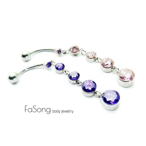 鋯石垂綴 肚臍環