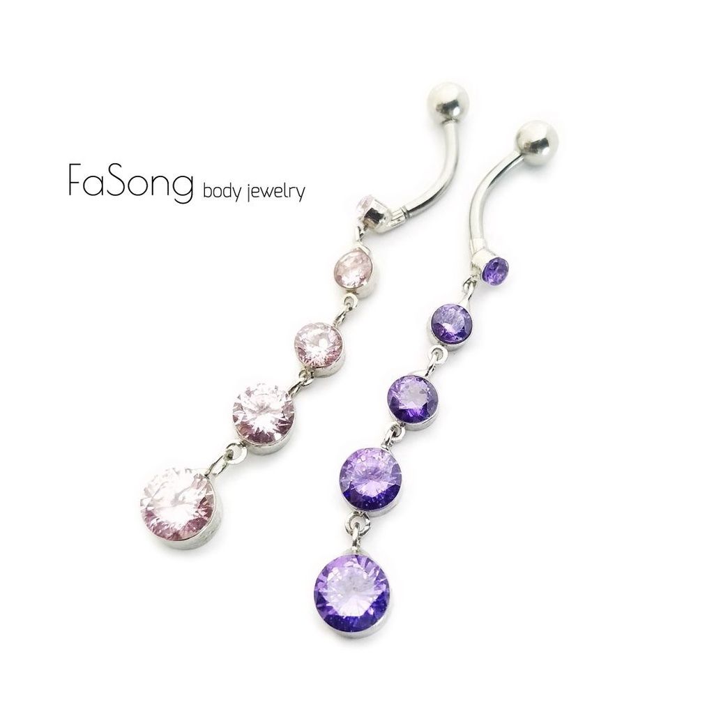 鋯石垂綴 肚臍環