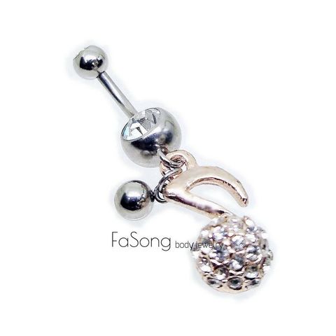 音符滿鑽 肚臍環