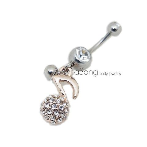 音符滿鑽 肚臍環