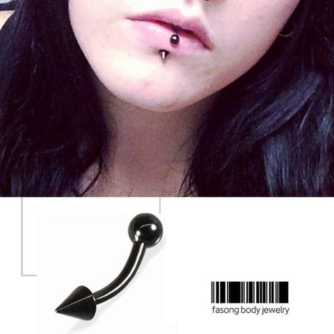 16G黑鈦圓錐 彎曲槓鈴