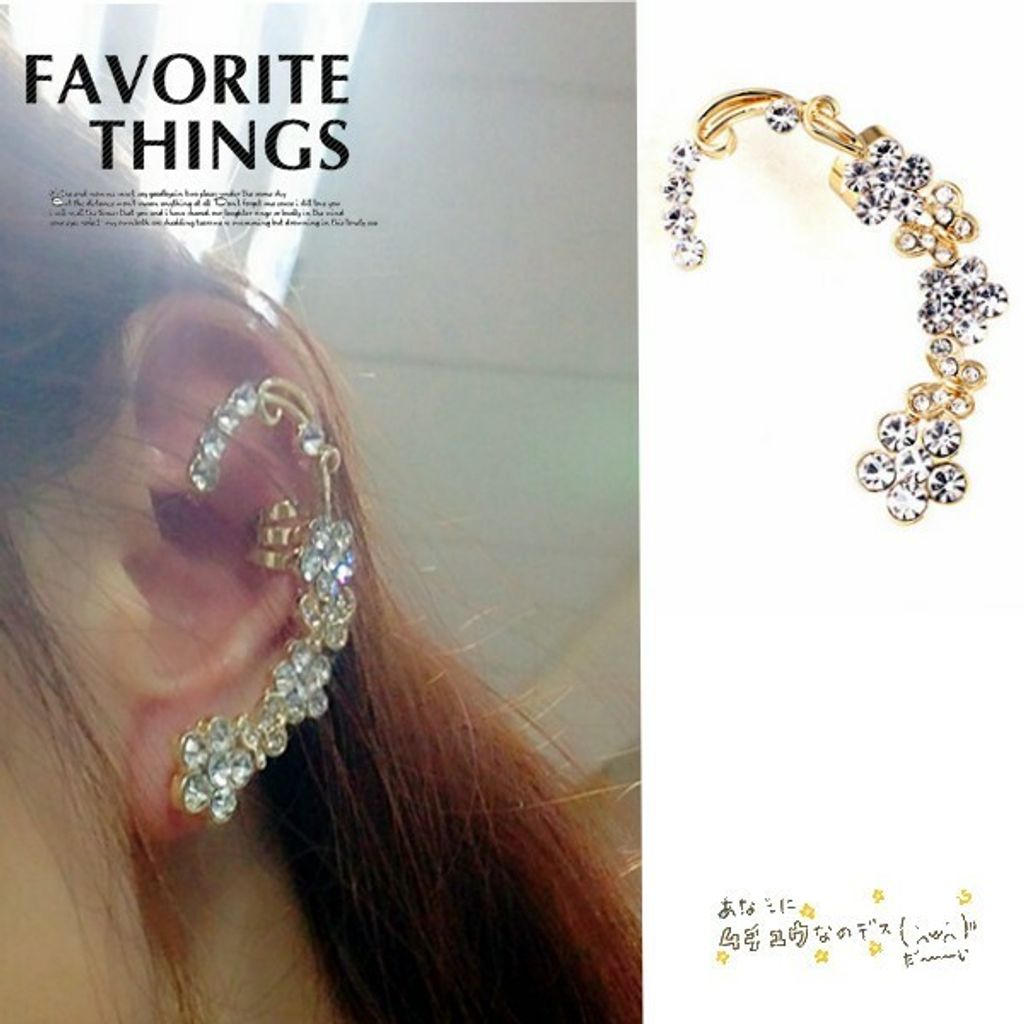 履帶式耳環 夢幻花園