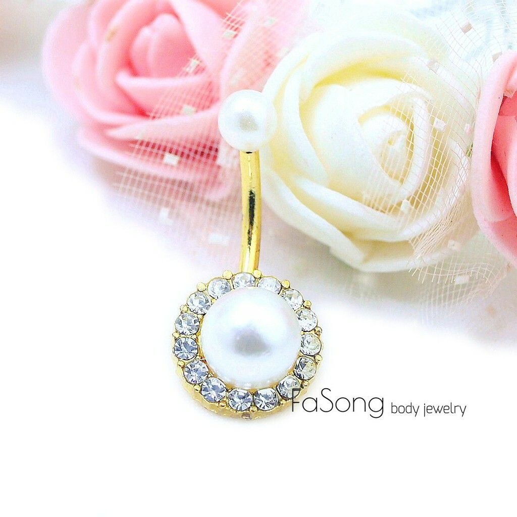 珠落玉盤-肚臍環