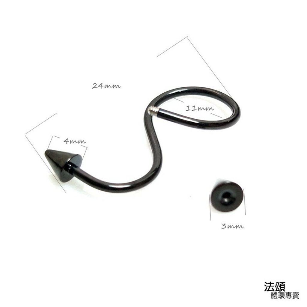 假耳環 雙螺旋-尺寸