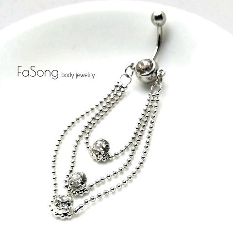肚臍環-晶球閃耀