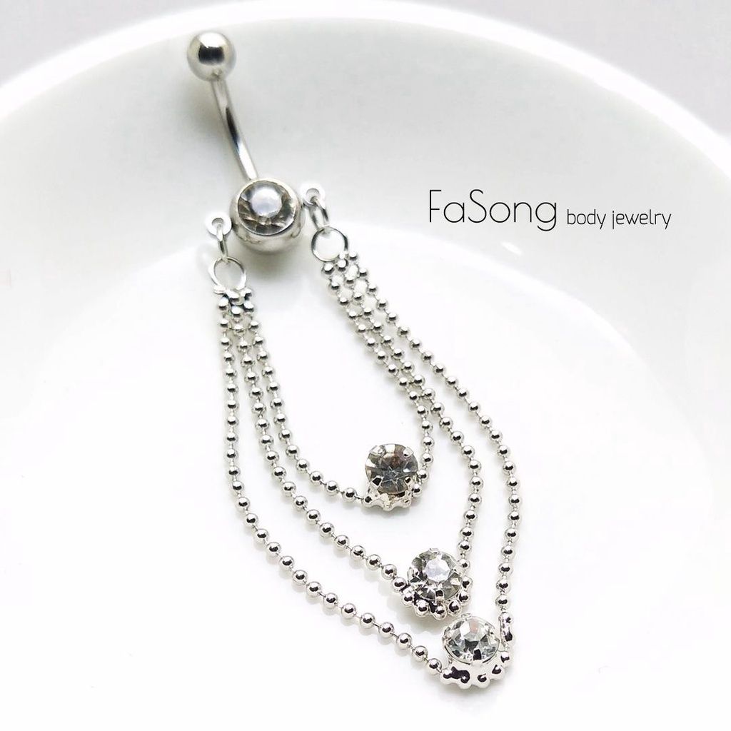 肚臍環-晶球閃耀