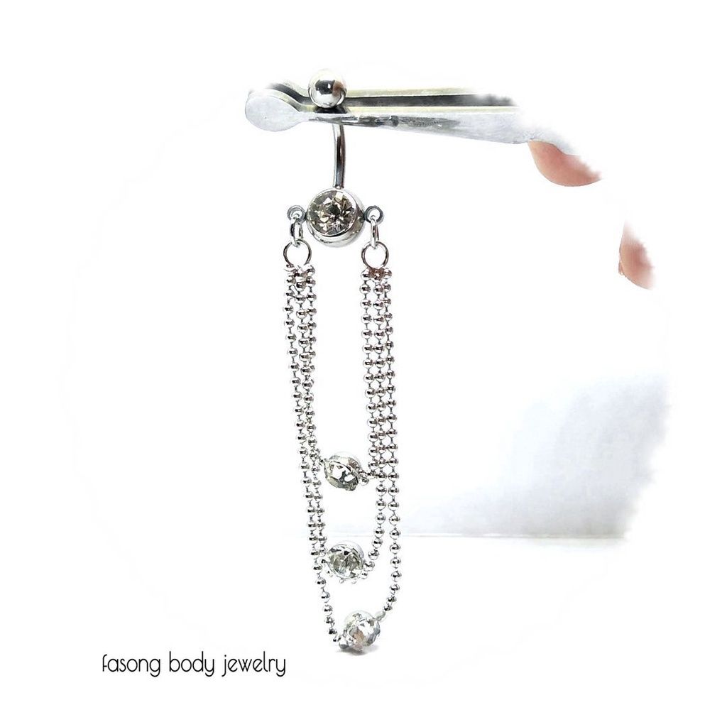 肚臍環-晶球閃耀