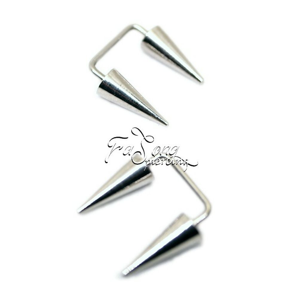 16G長錐耳環馬蹄槓鈴