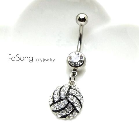 肚臍環 排球密鑲款