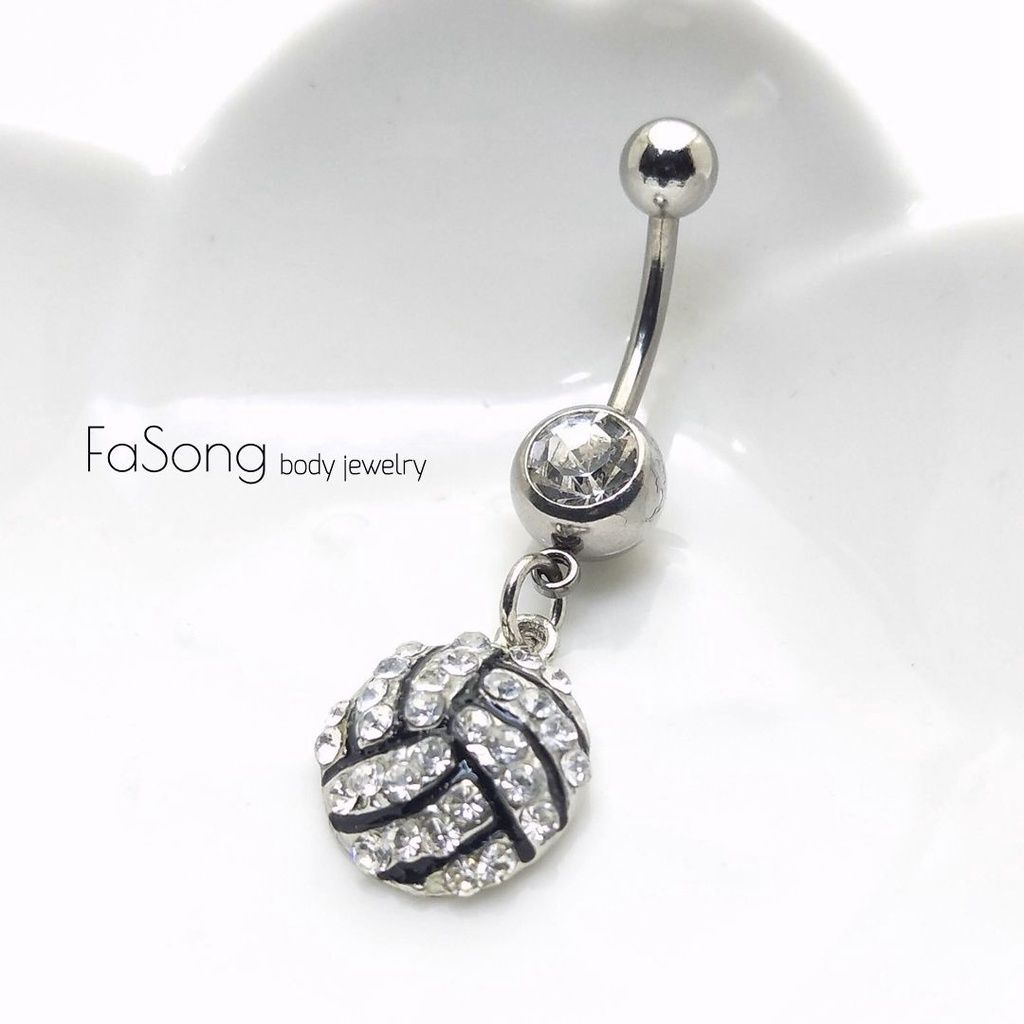 肚臍環 排球密鑲款