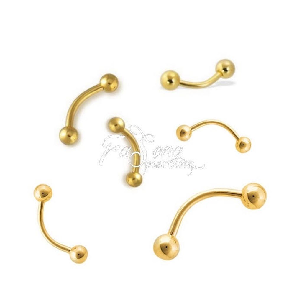 金色鋼珠彎曲槓鈴