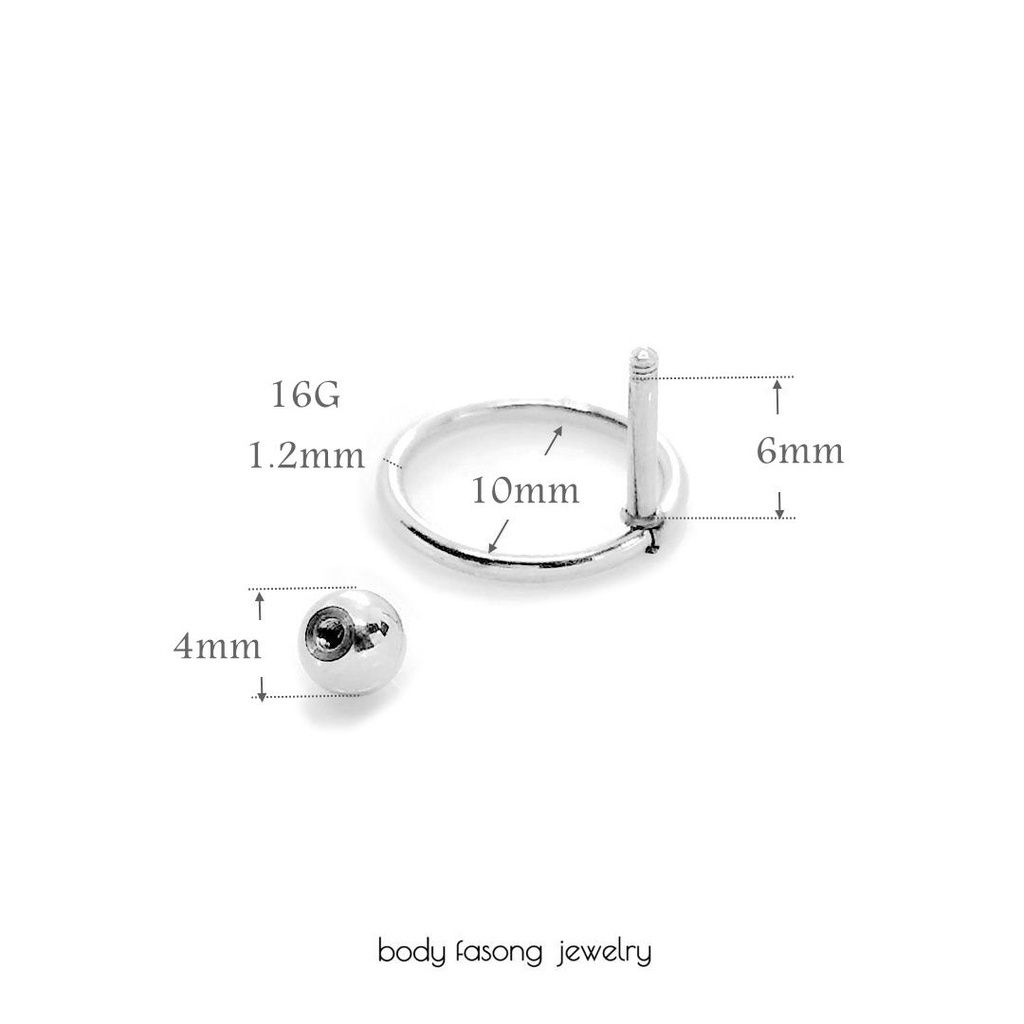 耳輪 耳屏 16G圓