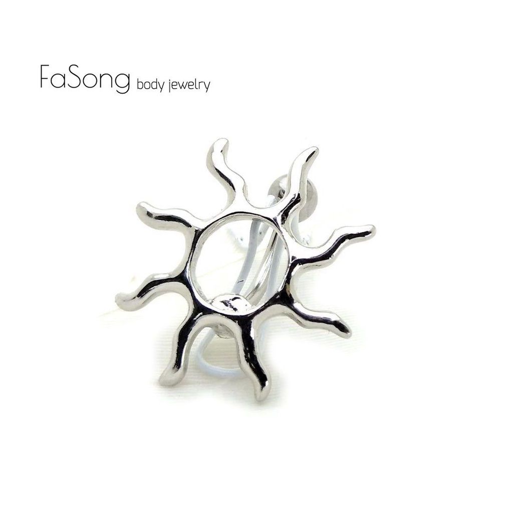 反戴式肚臍環-太陽