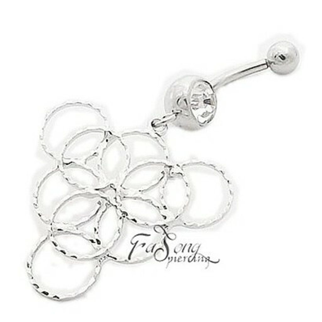 肚臍環-銀漾葡萄