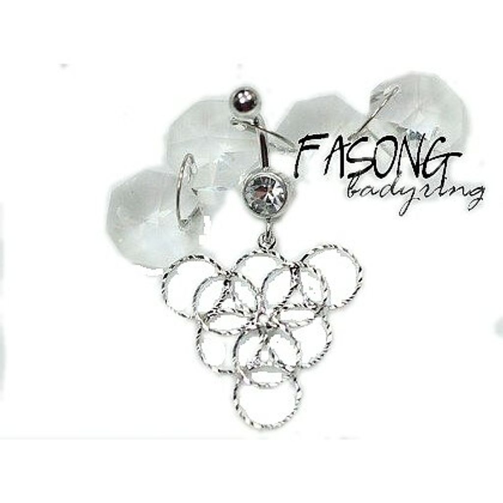 肚臍環-銀漾葡萄