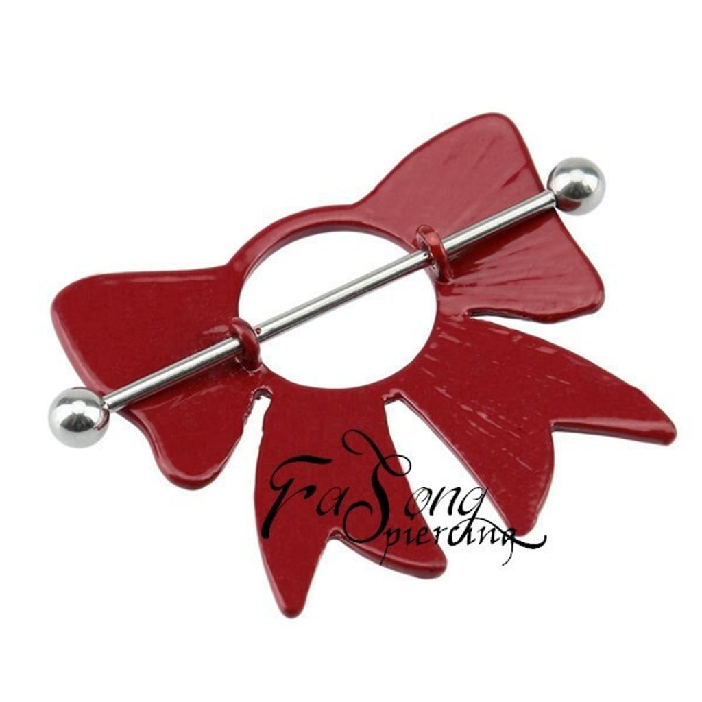 乳頭罩 14G圓點蝴蝶結