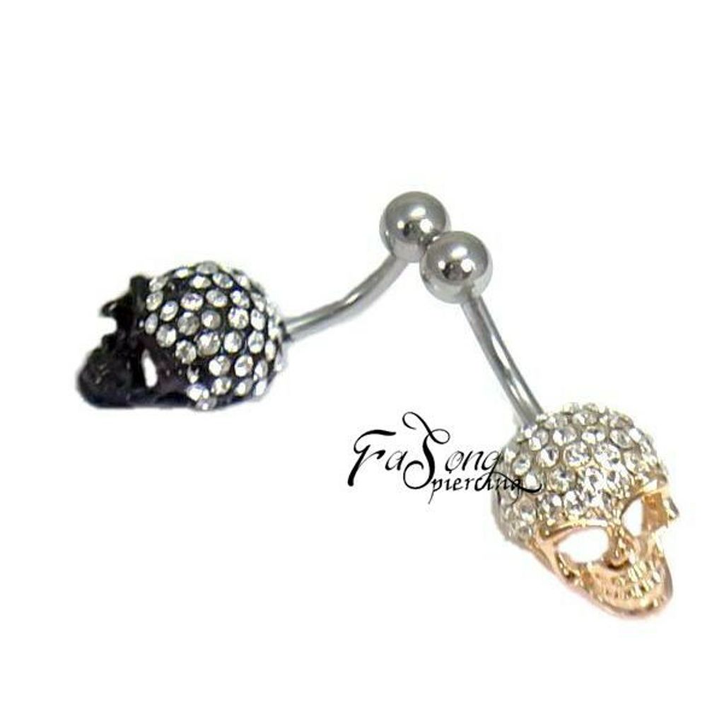 嬉皮骷髅-肚臍環