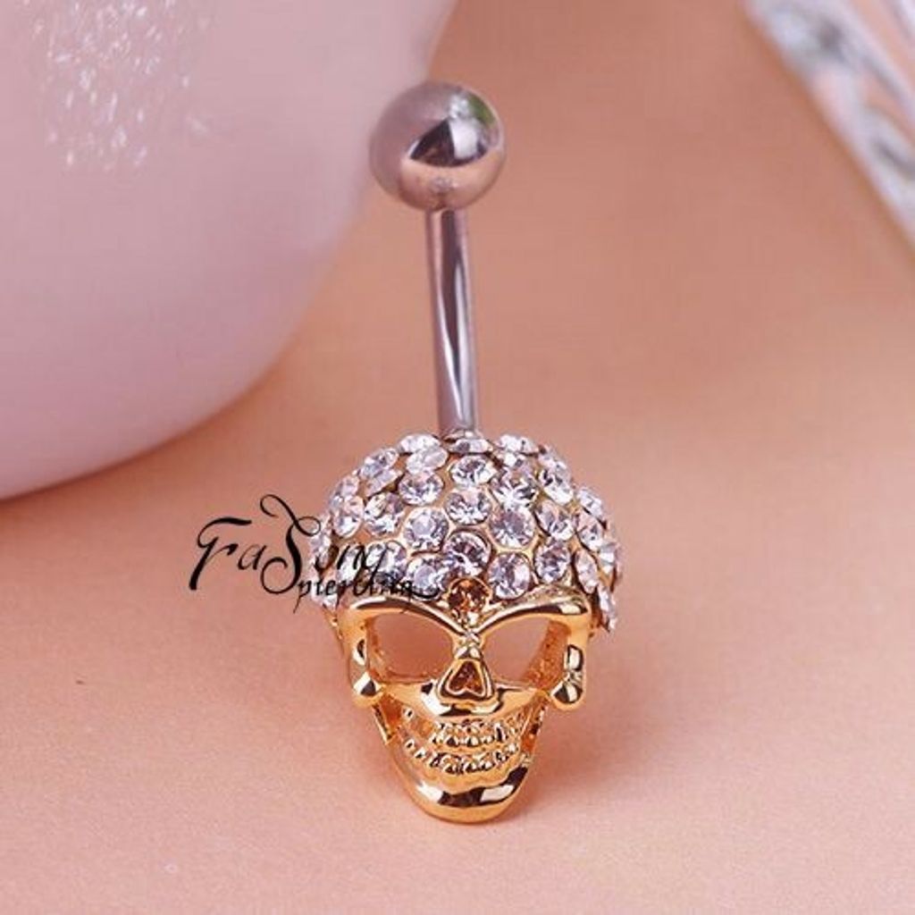 嬉皮骷髅-肚臍環