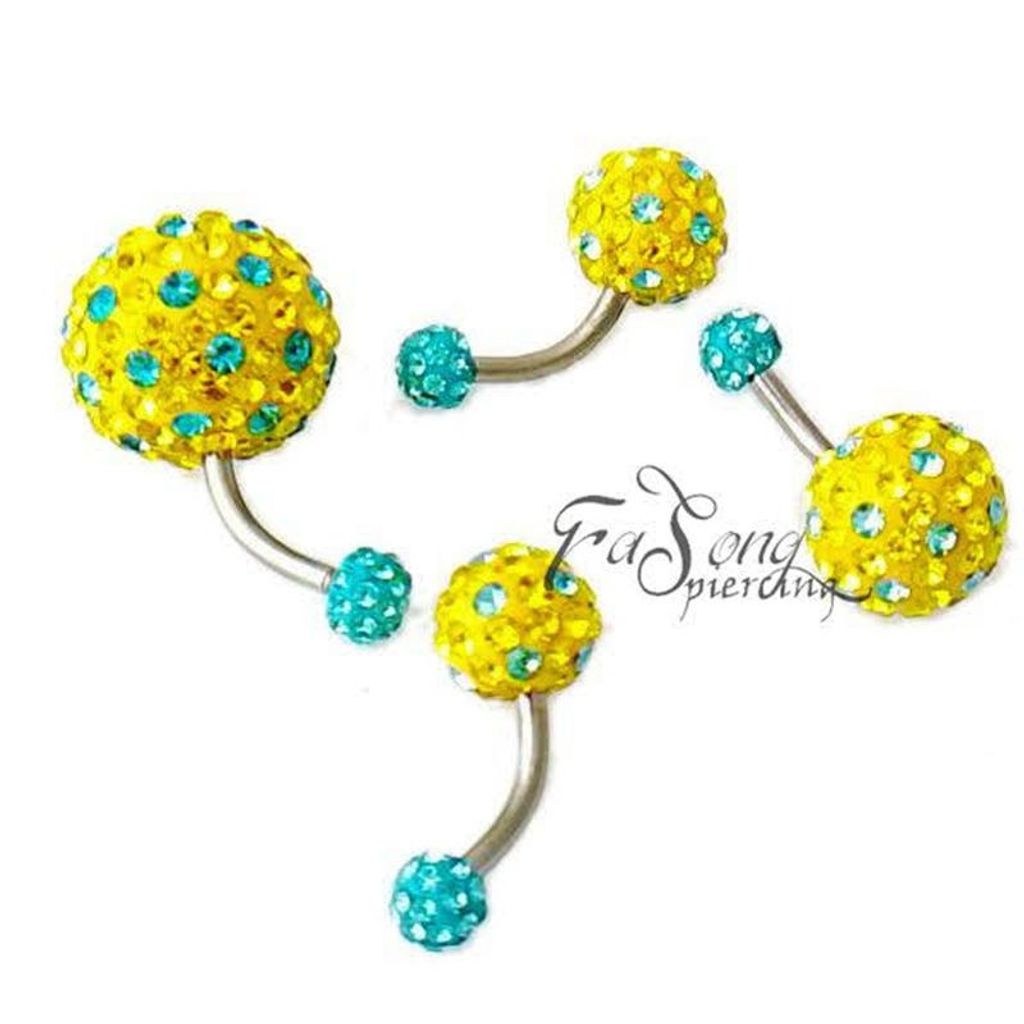 肚臍環 璀璨密鑲水鑽