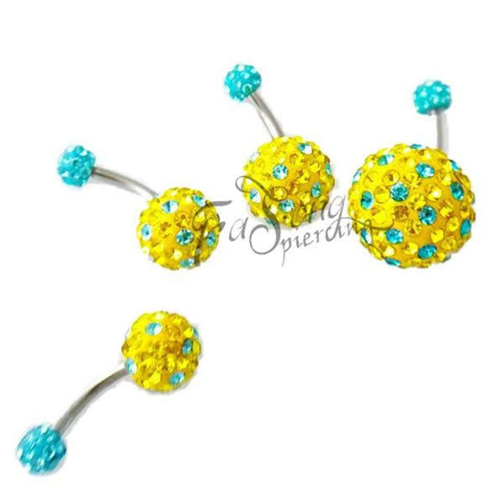 肚臍環 璀璨密鑲水鑽