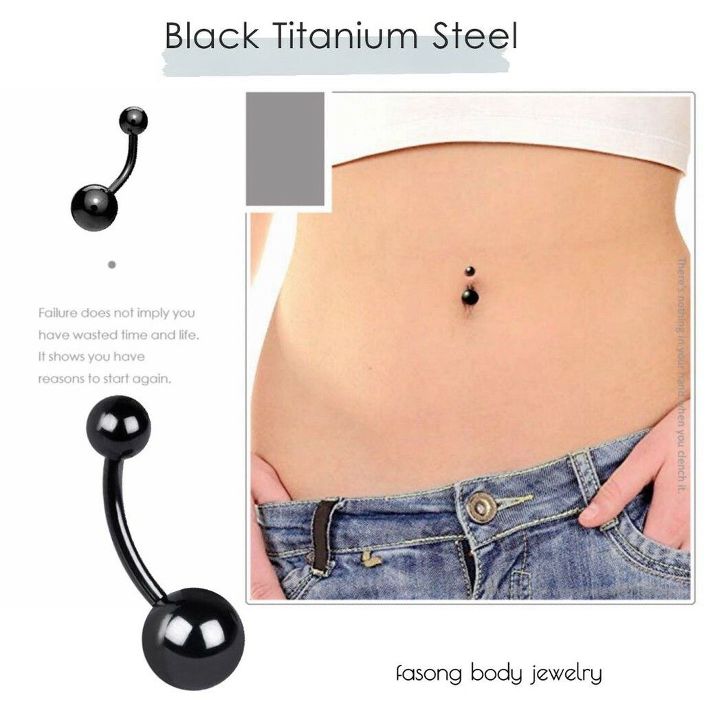 肚臍環 黑鈦