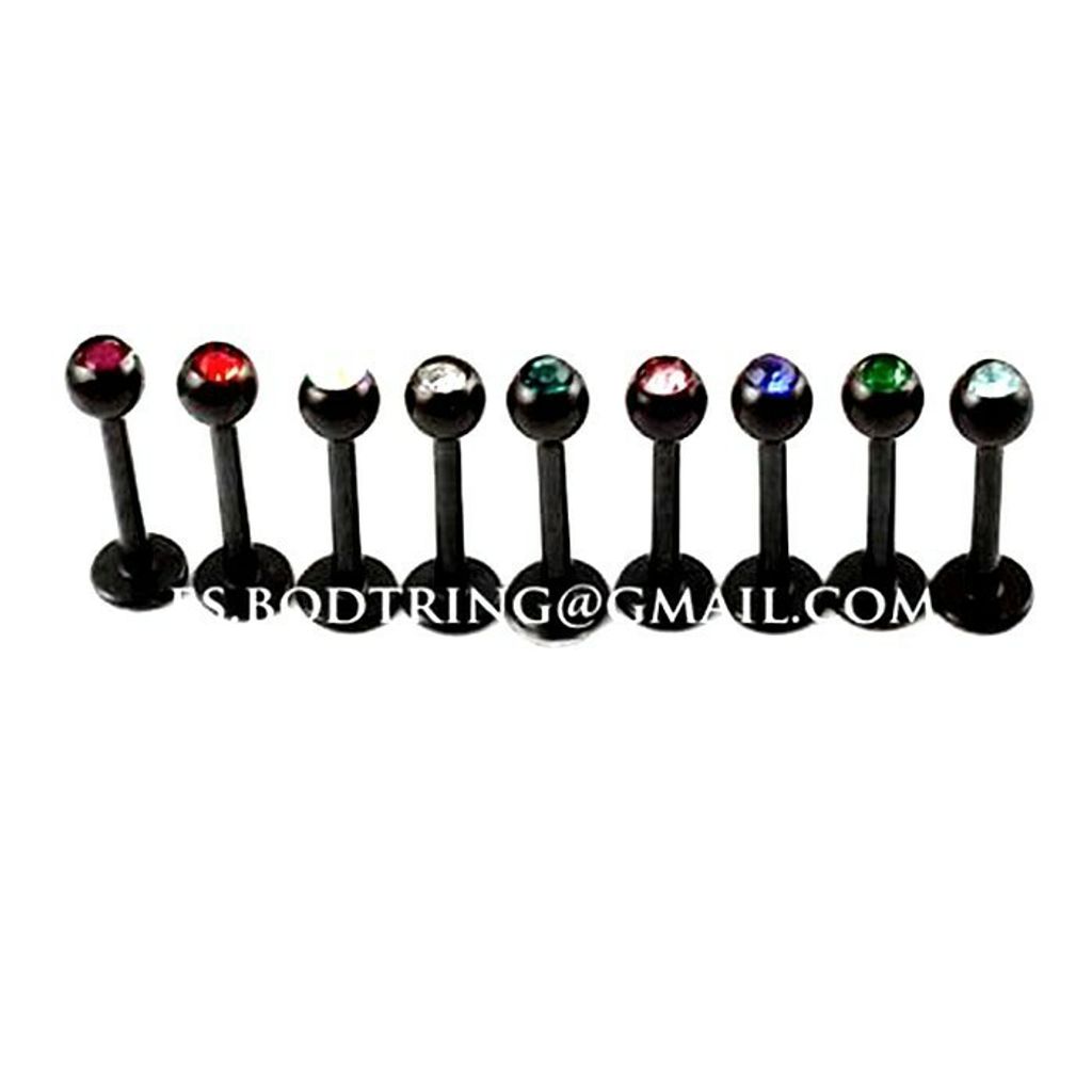 黑鈦鑽珠款-耳環 唇環 鼻環