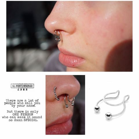 假鼻環-馬蹄槓鈴