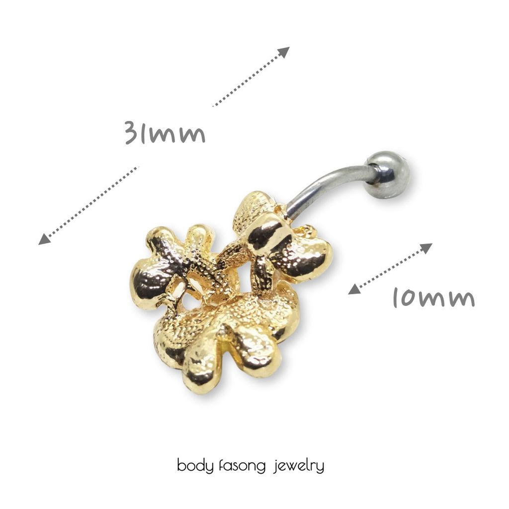 肚臍環-粉蝶翩翩 尺寸