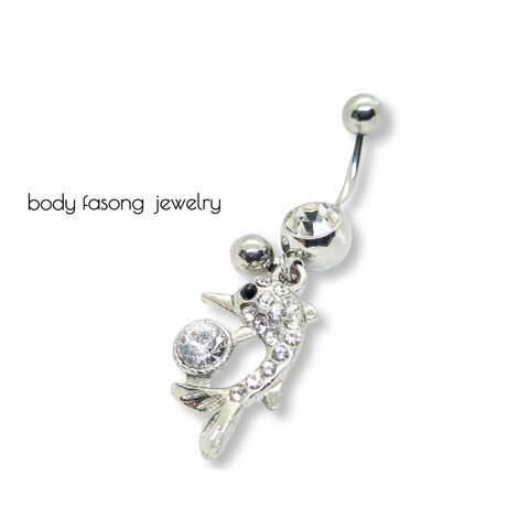 海豚戲球 肚臍環